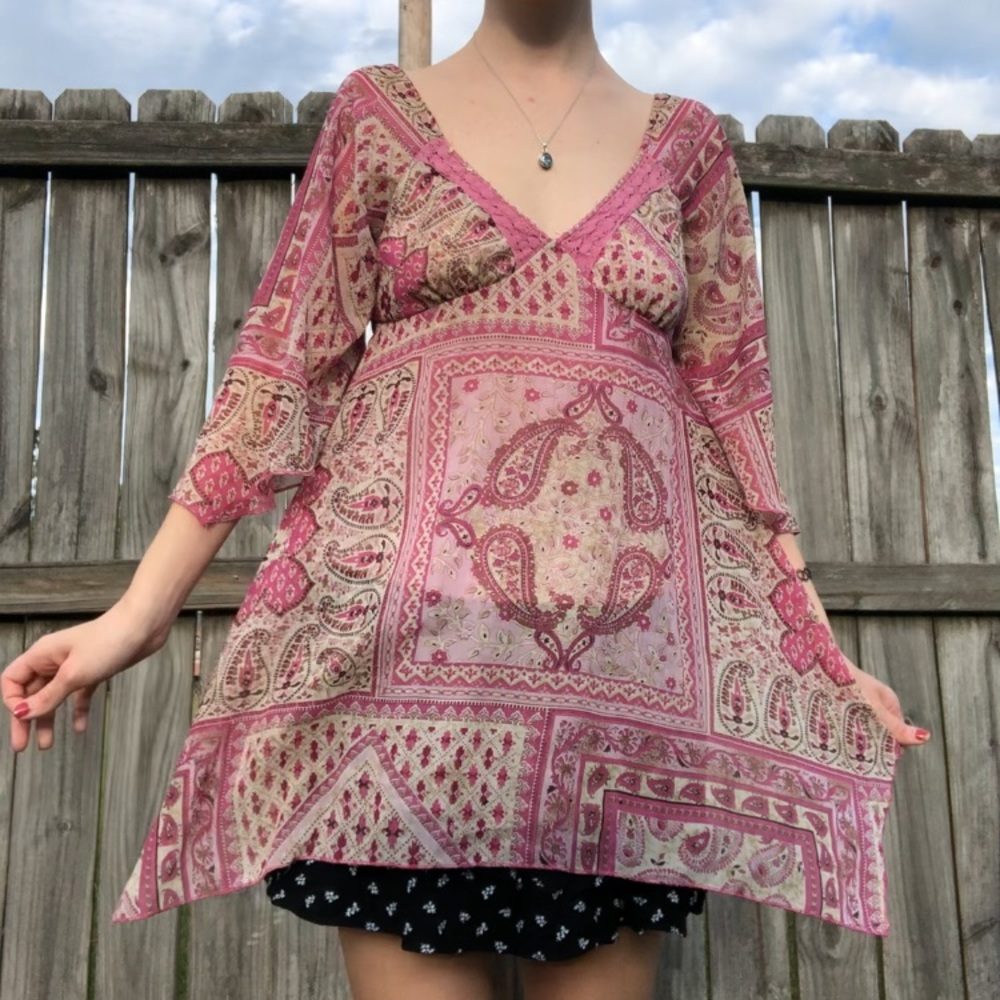 Vintage Y2K Bohemian Top